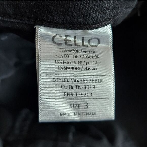 CELLO Black High Rise Flare Jeans Size 3 - Picture 3 of 6